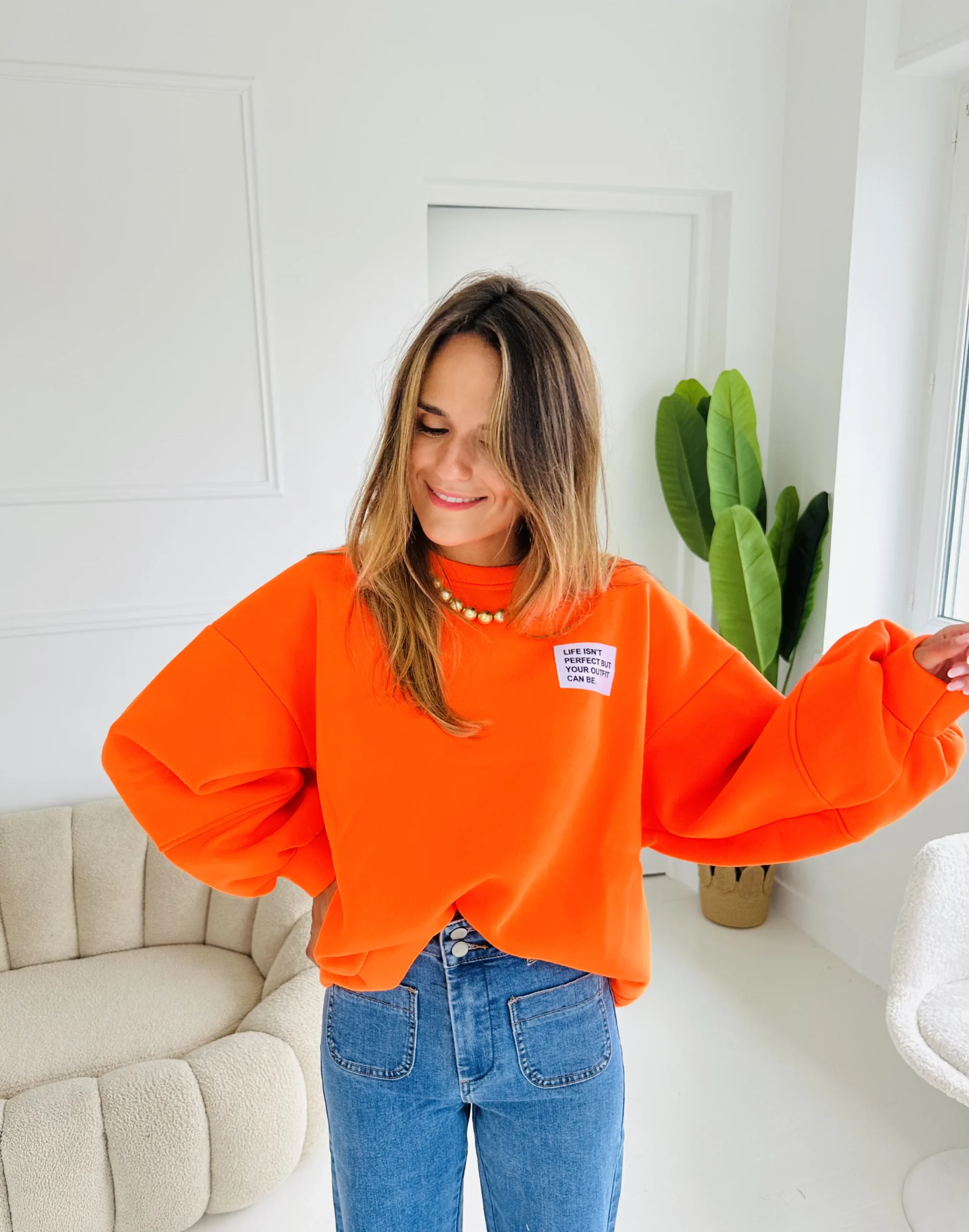 Face2 Summer Sweat orange Pull Gilet Sweat jolies bretonnes