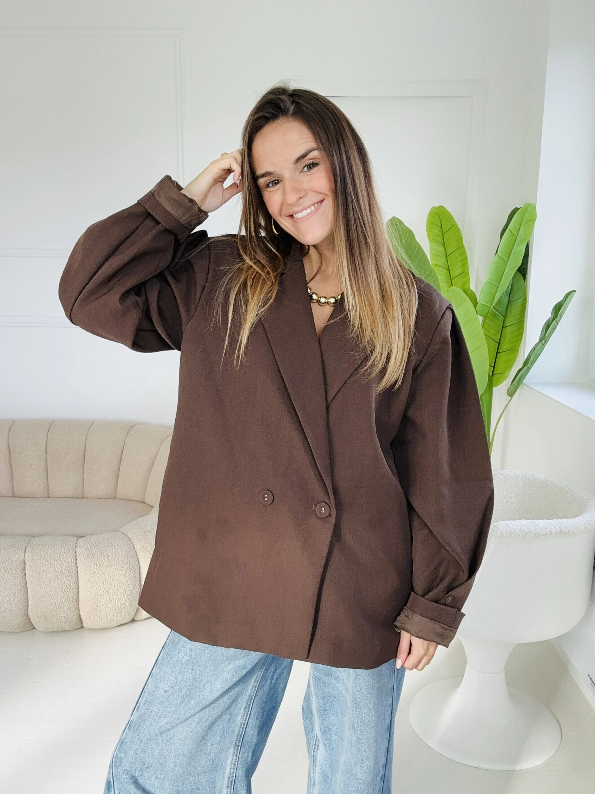 Face Blazer Erika chocolat Blazers jolies bretonnes