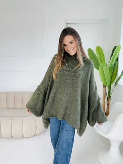 Face Pull Noe kaki Pulls Gilets jolies bretonnes